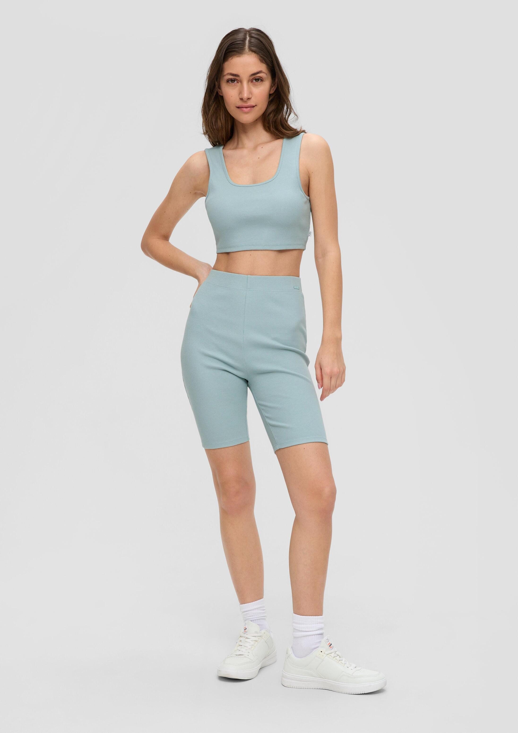 QS Shorts Leggings Super Skinny: Leggings mit Rippstruktur