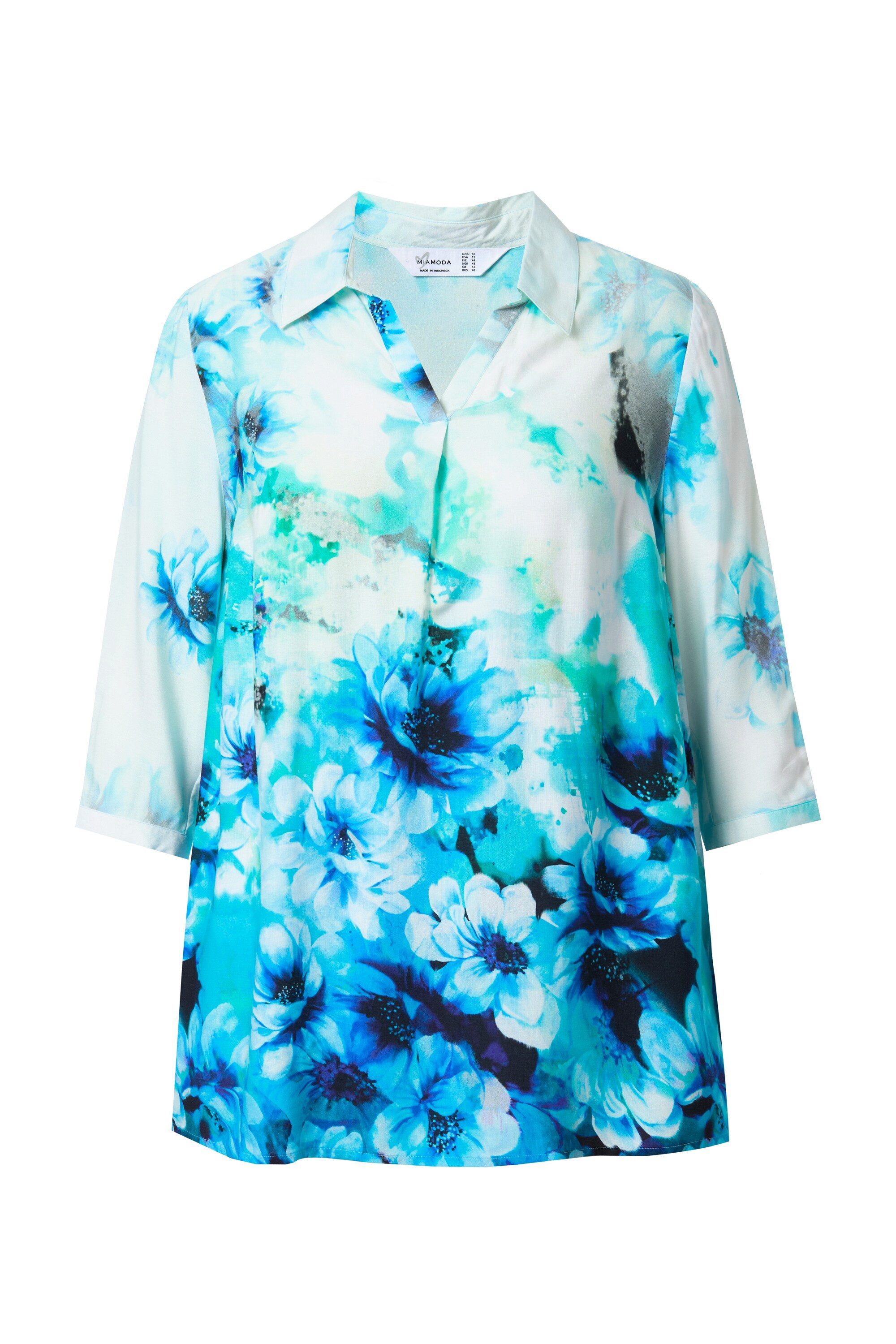 MIAMODA Longbluse Tunika A-Linie Blumen-Verlaufsmuster günstig online kaufen