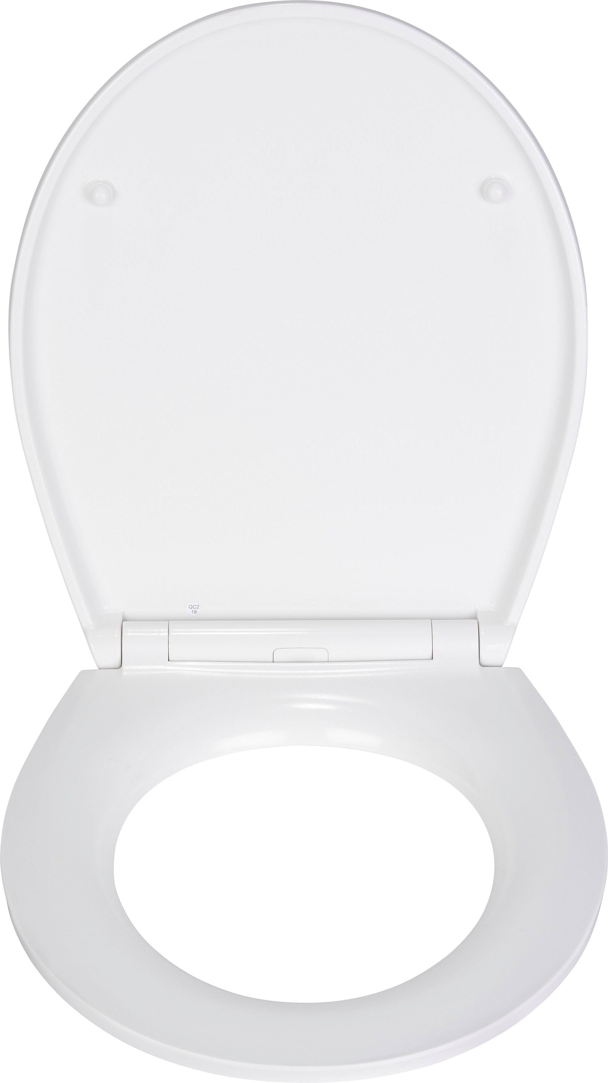 WENKO WC-Sitz Grey Marble, mit Relief, aus antibakteriellem Duroplast günstig online kaufen