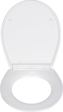 WENKO WC-Sitz Grey Marble, mit Relief, aus antibakteriellem Duroplast