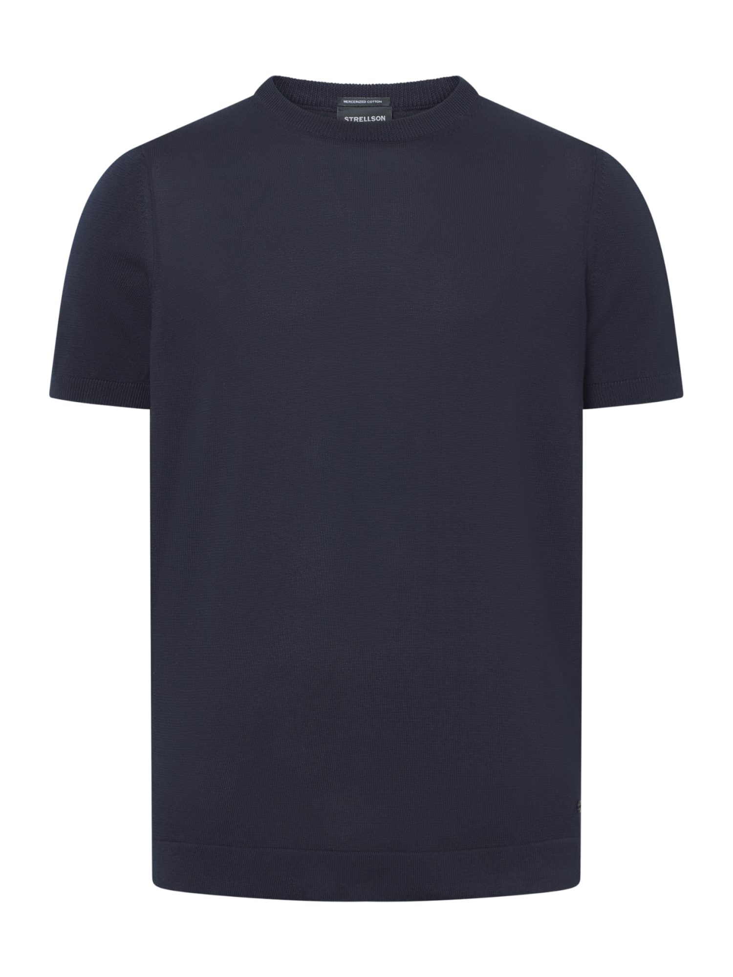 Strellson Kurzarmhemd blau,Casual,Baumwolle,Unifarben,Rundhals,Kurz,Regular Fit