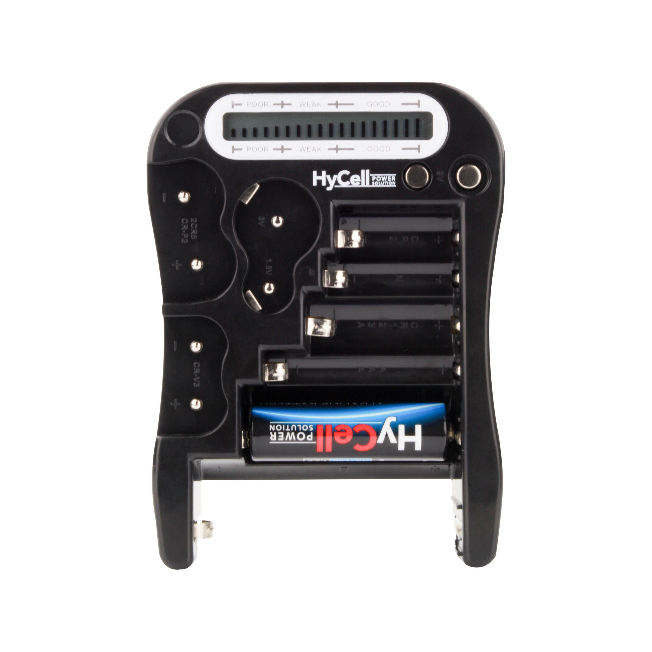 HyCell Digital Batterietester - zur Batterie-, Akku-, Knopfzellen Anzeige Akku