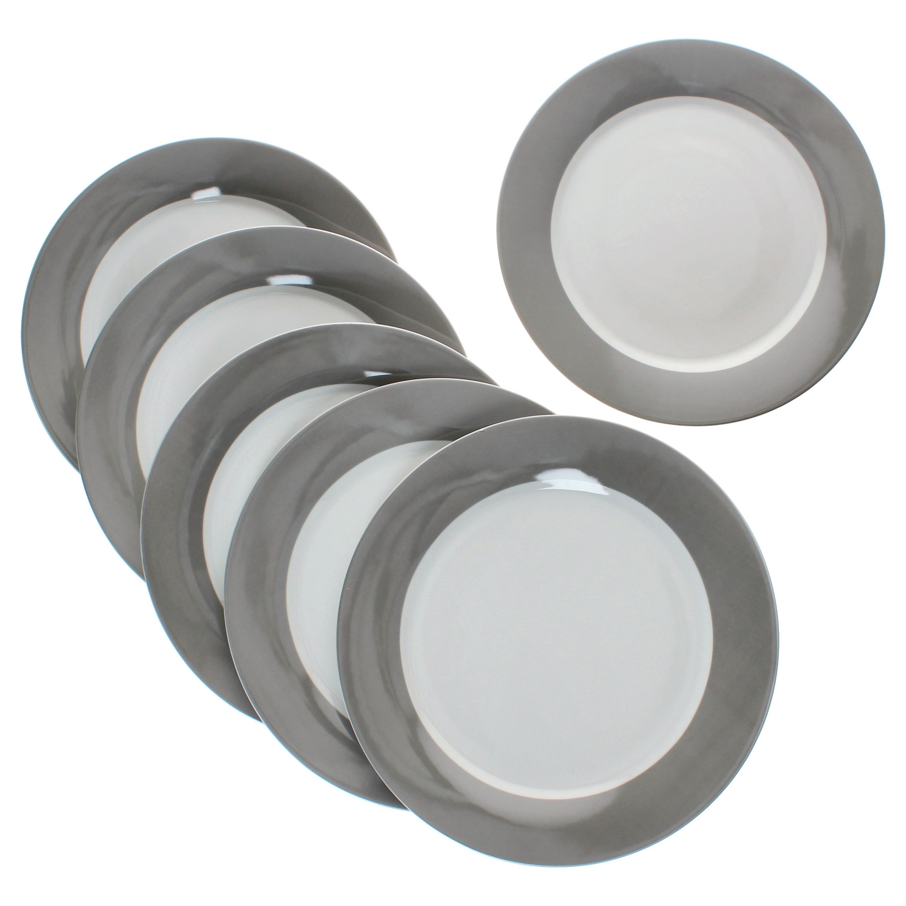 MamboCat Speiseteller 6er Set Variant Grau Speiseteller Ø27cm bunte große Ess-Teller – Bild 2 von 5
