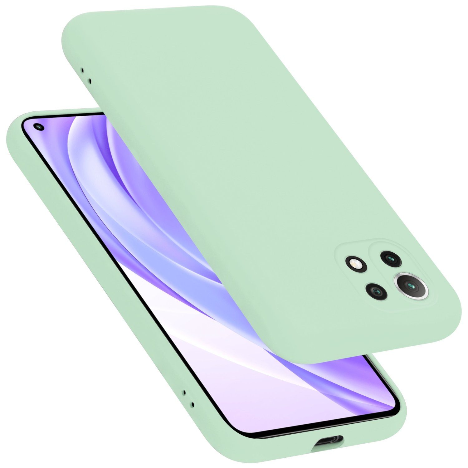 Cadorabo Handyhülle für Xiaomi Mi 11 LITE (4G / 5G) / 11 LITE NE Hülle Xiaomi Mi 11 LITE (4G / 5G) / 11 LITE NE, Flexible Hülle TPU Silikon Schutzhülle Back Cover Case