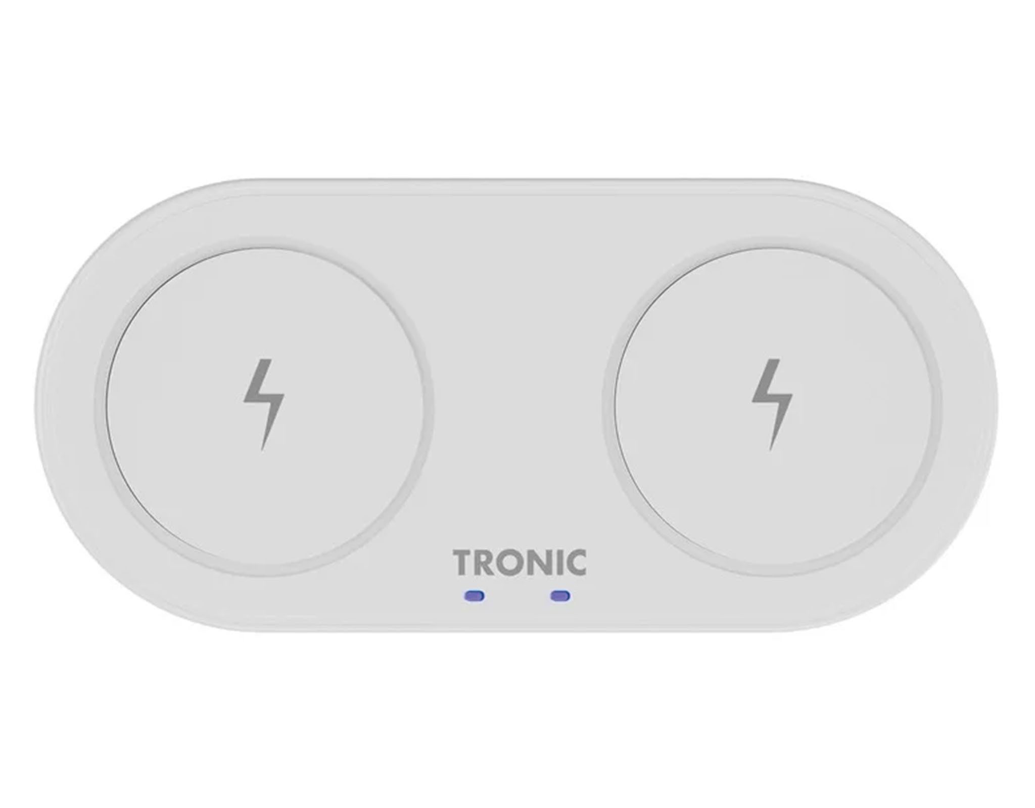 Tronic TRONIC QI-Ladegerät Handy Ladestation kabelloses Schnellladen weiß Induktions-Ladegerät