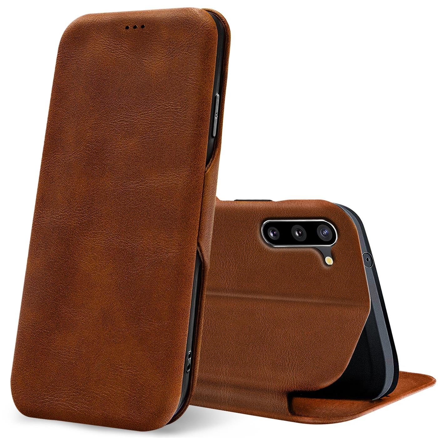 CoolGadget Handyhülle Business Premium Hülle für Samsung Galaxy Note 10 6,3 Zoll, Handy Tasche mit Kartenfach für Samsung Note 10 Schutzhülle