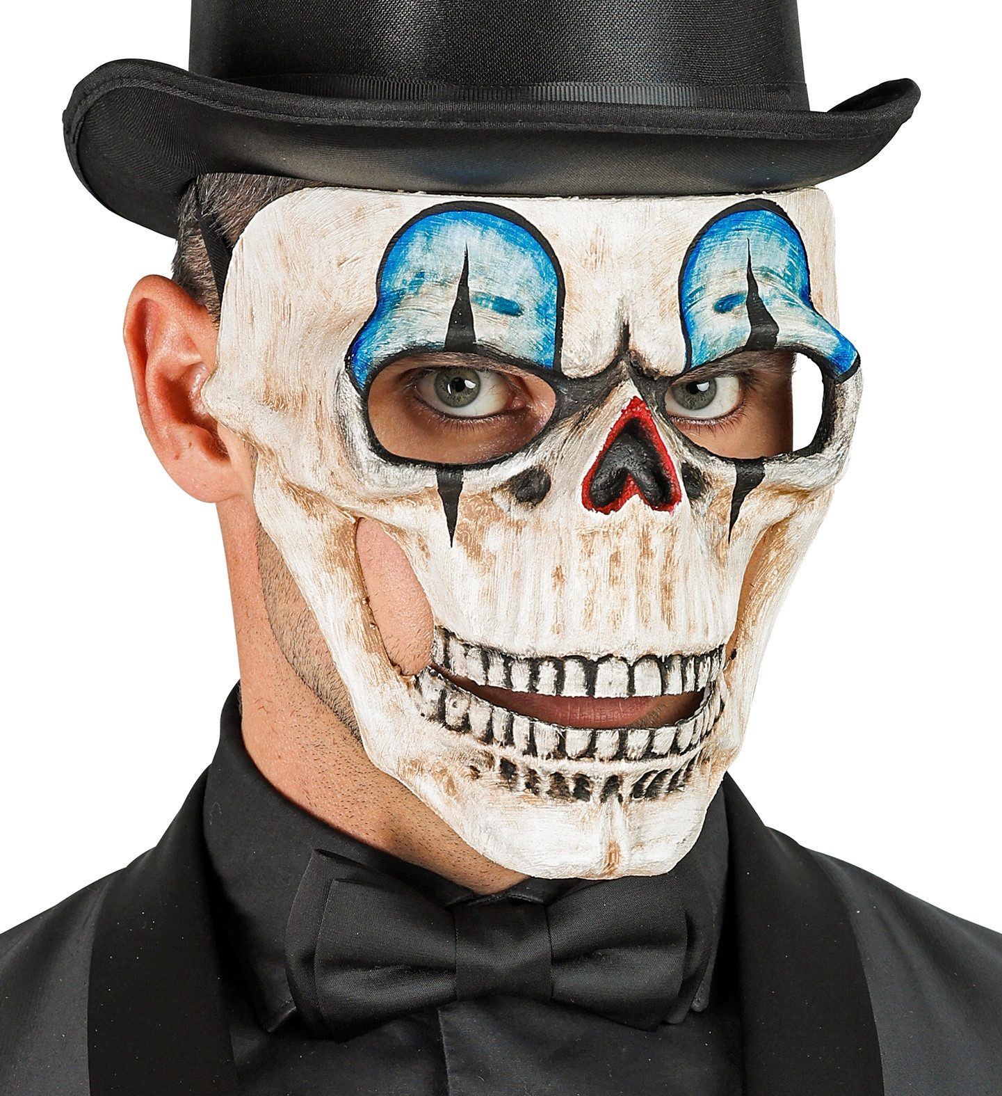 Widmann S.r.l. Verkleidungsmaske Halloween Totenkopf Maske 'Commedia dell`Arte', B