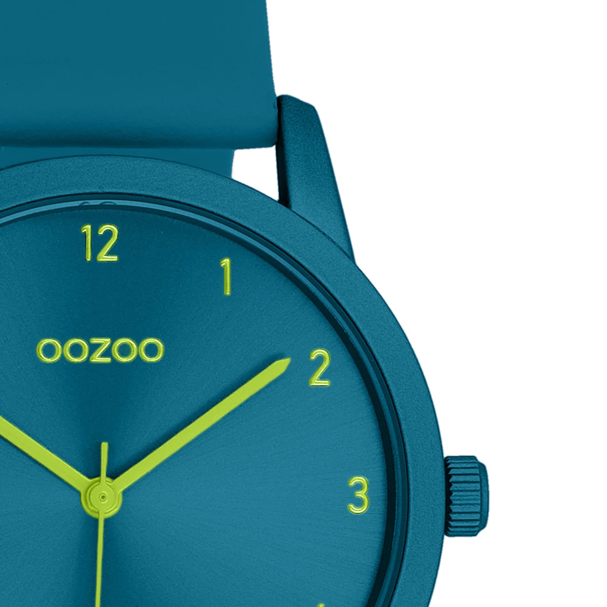 OOZOO Quarzuhr Damenuhr, 38 mm – Damen-Armbanduhr mit petrolfarbenem Gehäus günstig online kaufen