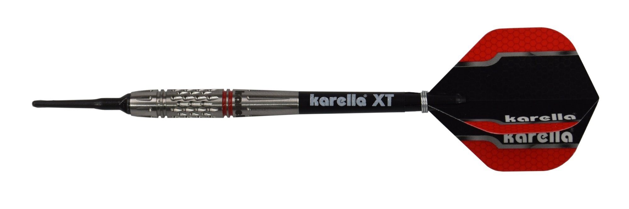 Dartpfeil Softdart Karella Commander, silber, 90% Tungsten, 19g oder 21g