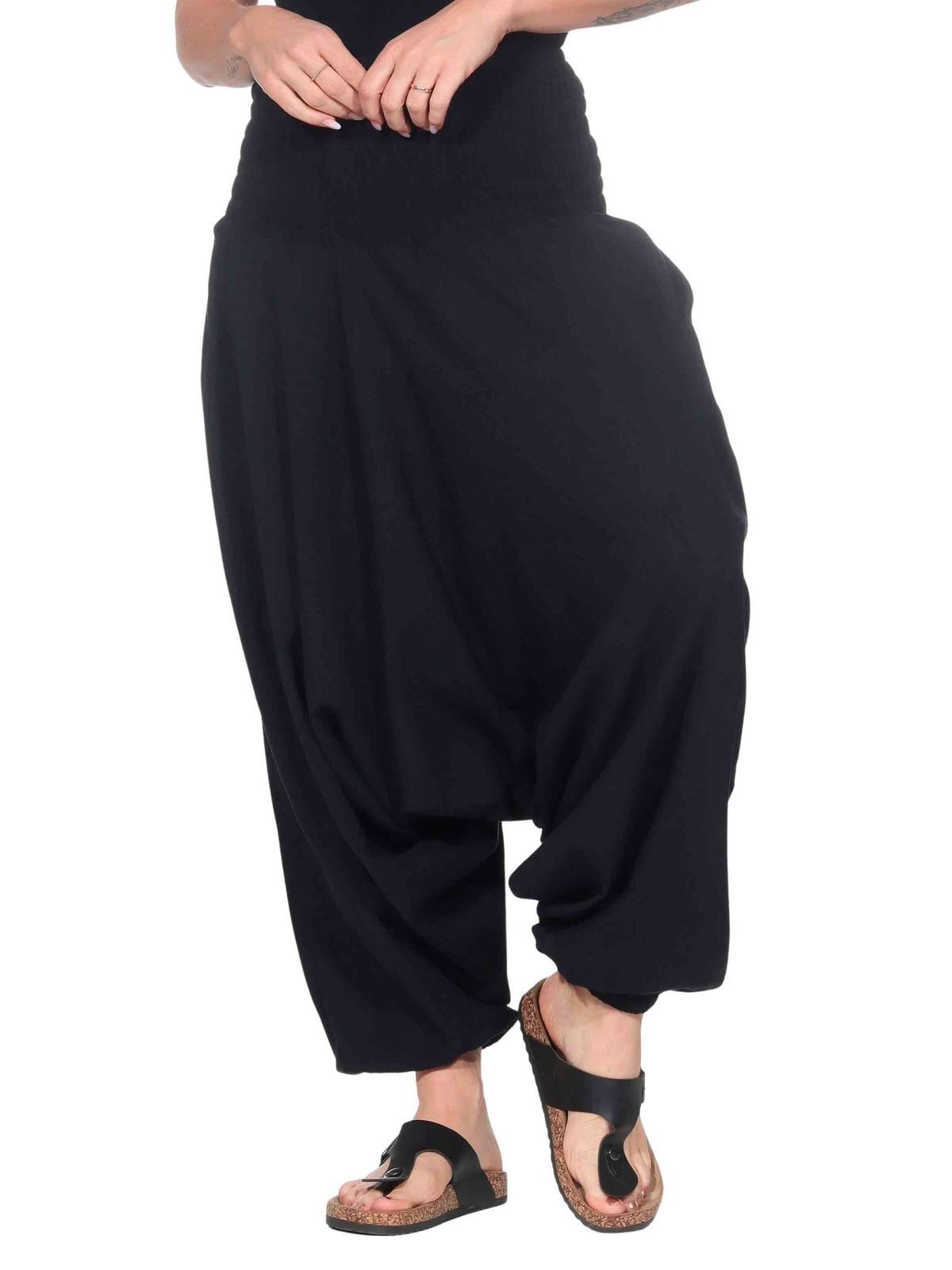 KUNST UND MAGIE Haremshose Unisex Orientalische Haremshose Pluderhose Pumphose Einheitsgröße