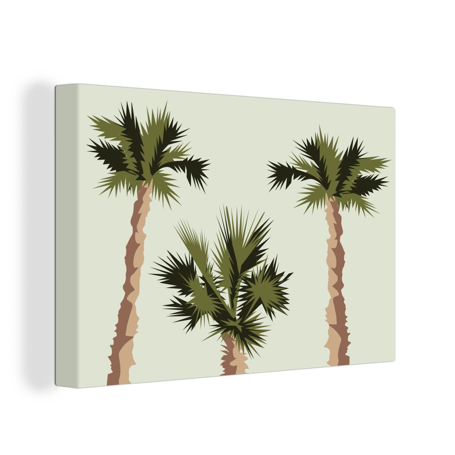 OneMillionCanvasses® Leinwandbild Palme - Sommer - Tropisch, (1 St), Wandbild Leinwandbilder, Aufhängefertig, Wanddeko, 30x20 cm
