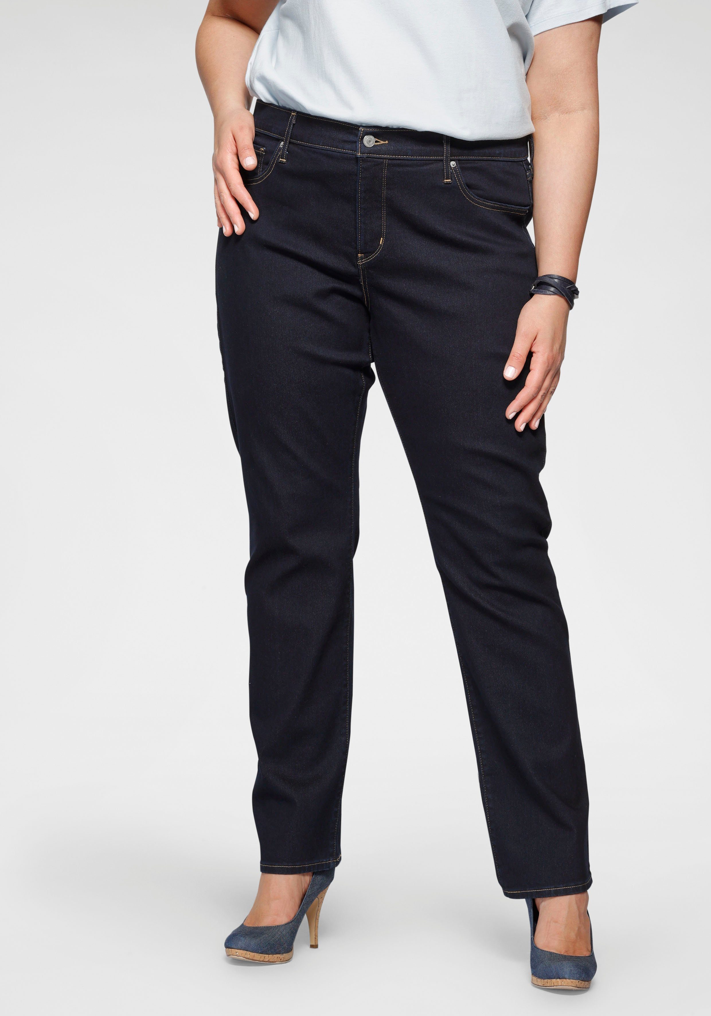Levi's® Plus Straight-Jeans 314 Shaping Straight in Baumwoll-Stretch