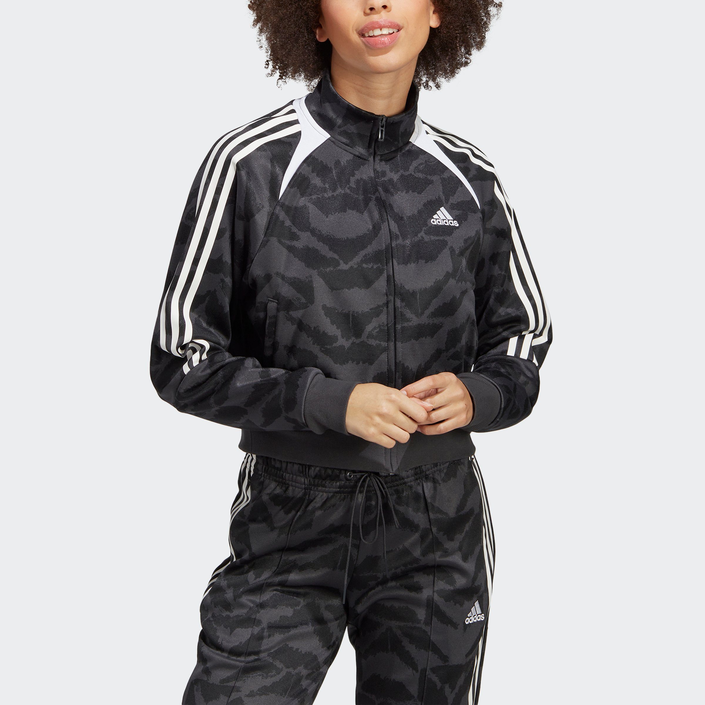 adidas Sportswear Outdoorjacke TIRO SUIT UP LIFESTYLE TRAININGSJACKE Carbon / Black / White / White