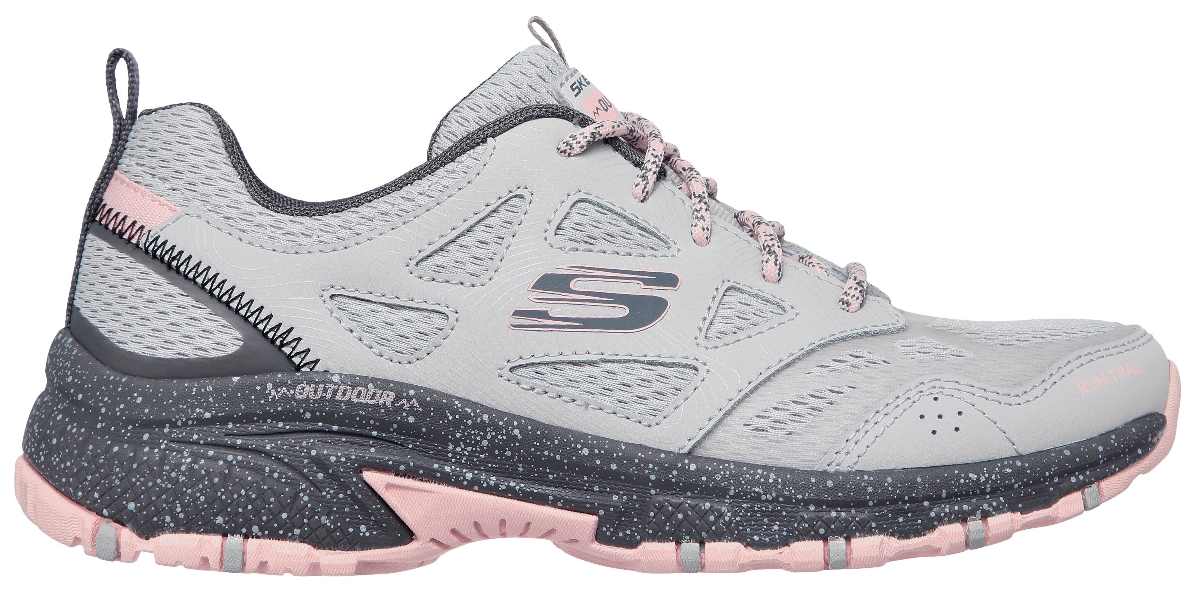 Skechers Materialmix PURE Sneaker grau-pink ESCAPADE im HILLCREST