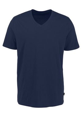 Bruno Banani T-Shirt (3-tlg., 3er-Pack) mit V-Ausschnitt, perfekte Passform, aus elastischer Baumwolle