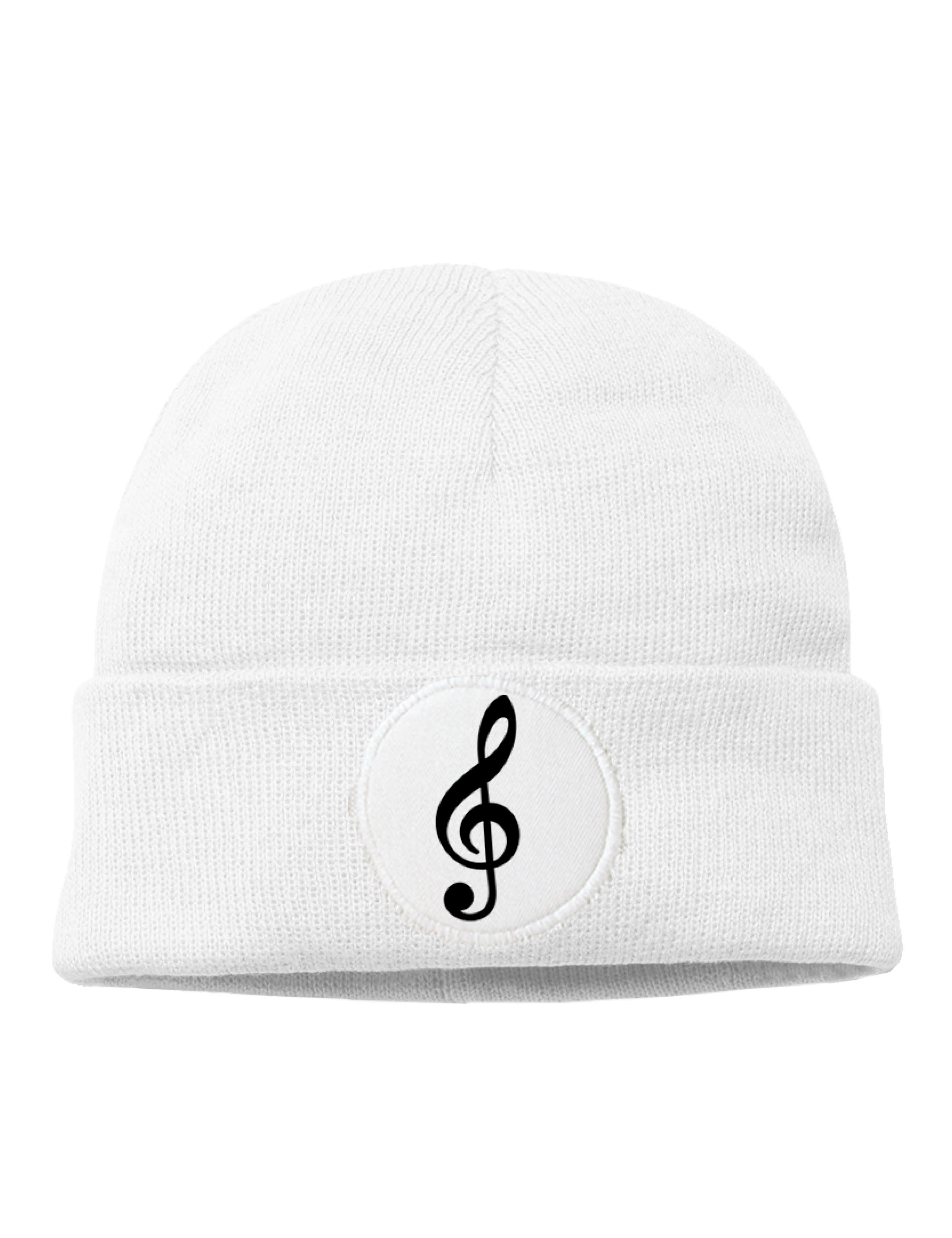 Beanie Notenschlüssel unisex Beanie Mütze
