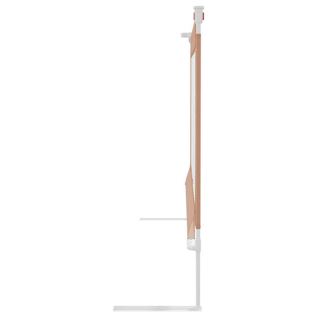 vidaXL Bettschutzgitter, Kleinkind-Bettschutzgitter Taupe 150x25 cm Stoff