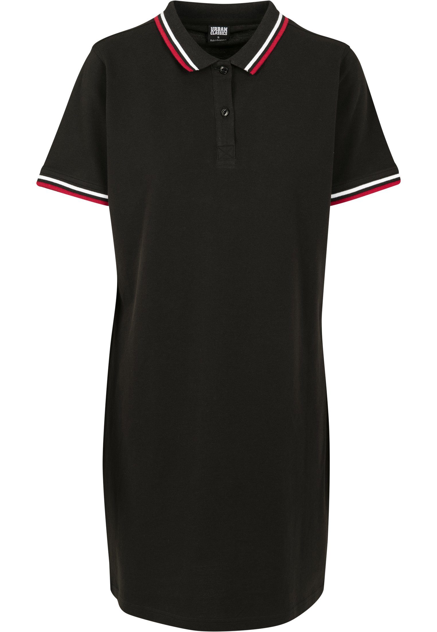 Damen black CLASSICS (1-tlg) Polo Polo Dress TB2613 URBAN Ladies Jerseykleid