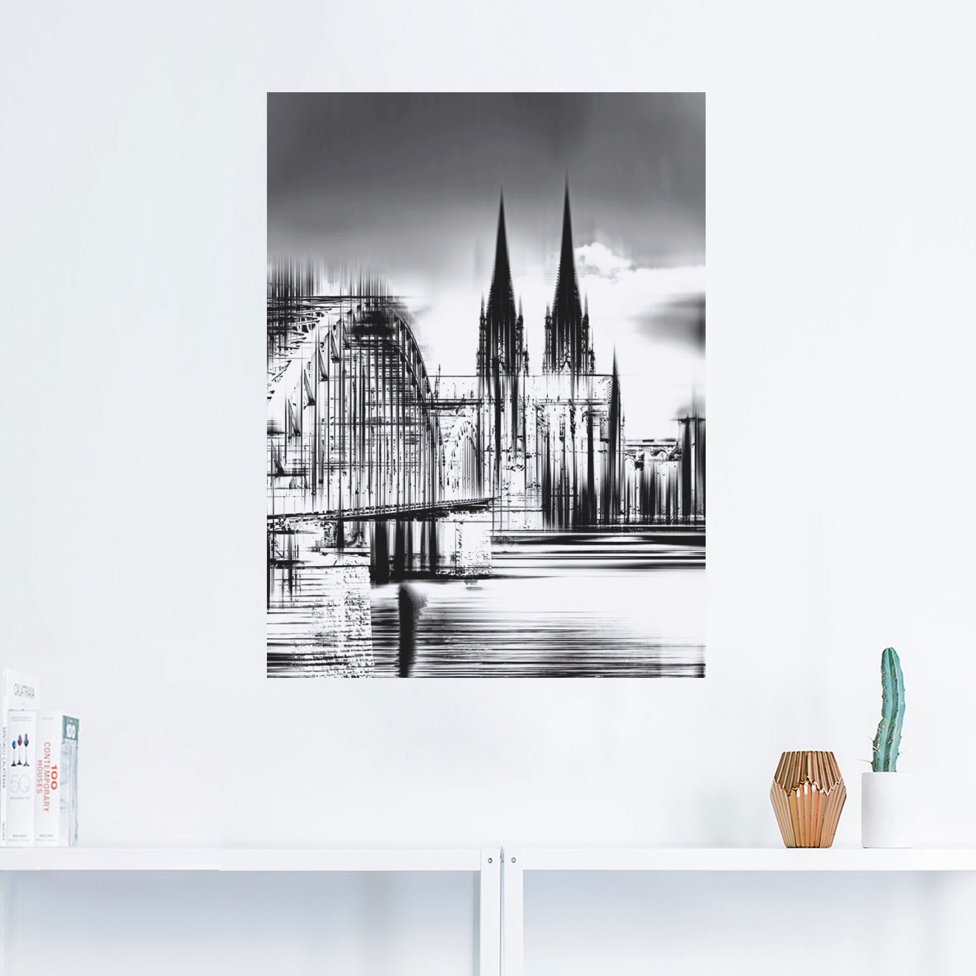 Skyline Poster Deutschland versch. Collage Wandaufkleber als Artland Köln Größen St), in III, oder Leinwandbild, (1 Wandbild