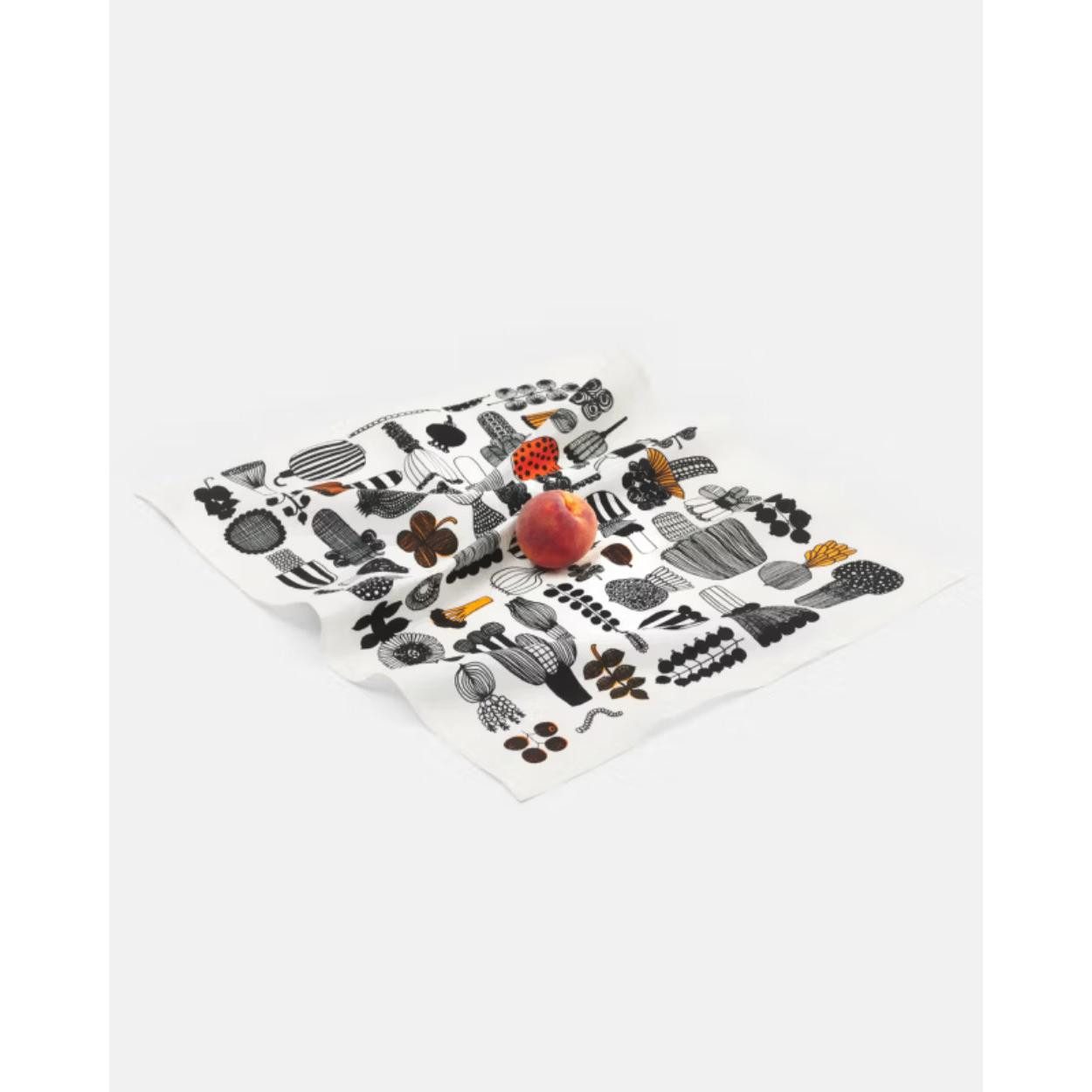 Marimekko Geschirrtuch Geschirrtuch Puutarhurin Parhaat White Black Orange günstig online kaufen