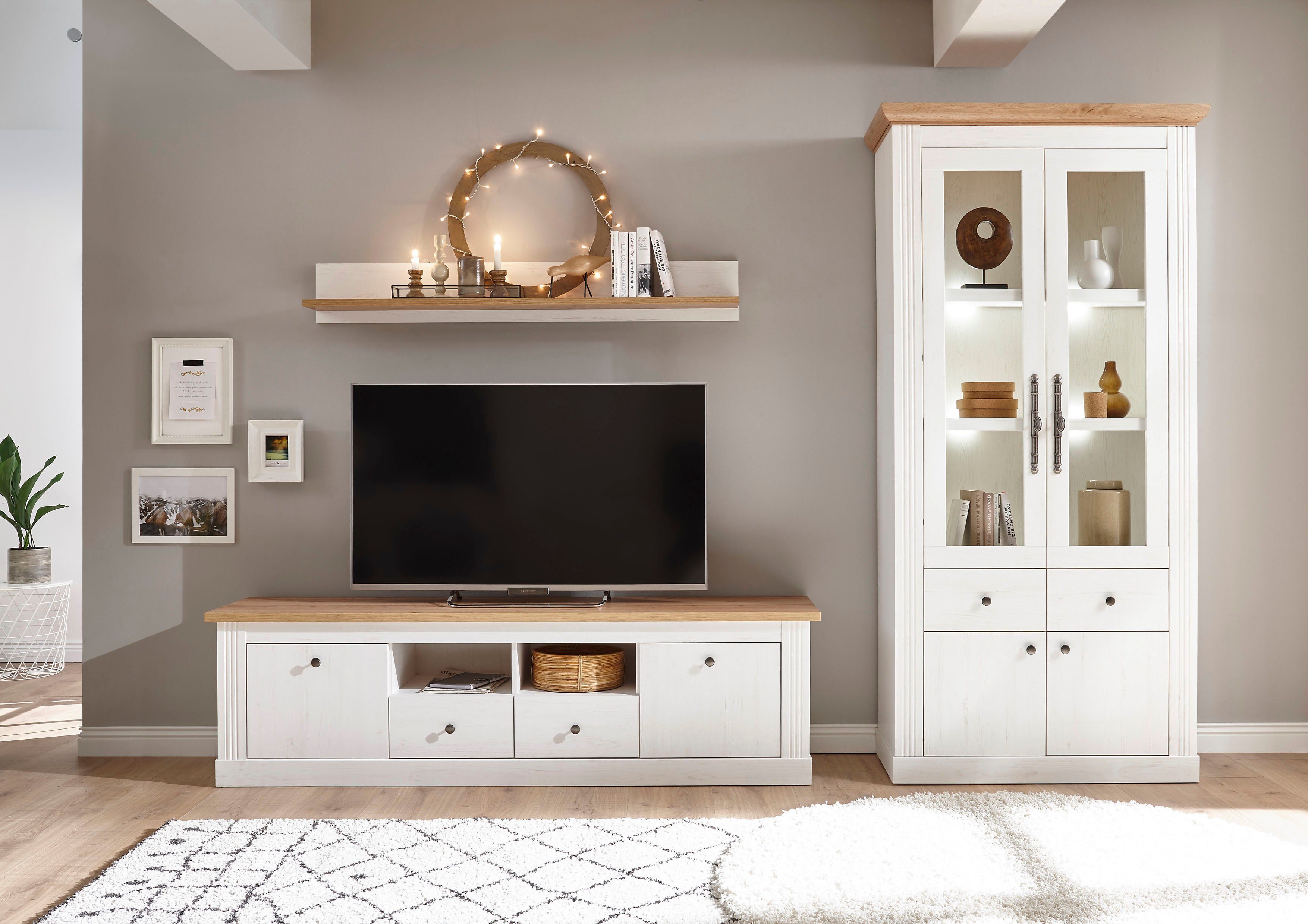 Home affaire Wohnwand Westminster TOPSELLER!, (Set, 3-St., Vitrine, Lowboar günstig online kaufen