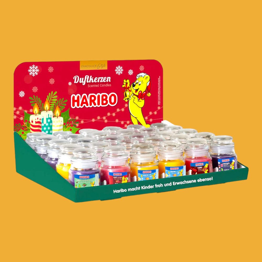 HARIBO Duftkerze Haribo All Year Duftkerze Winter 30x85g Thekendisplay 5 sorten