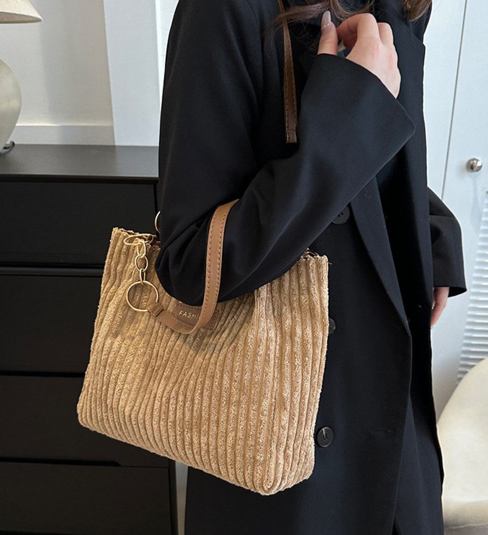 Coonoor Schultertasche Damen Cord-Shoulder-Schultertasche, Große Tote-Tasch günstig online kaufen