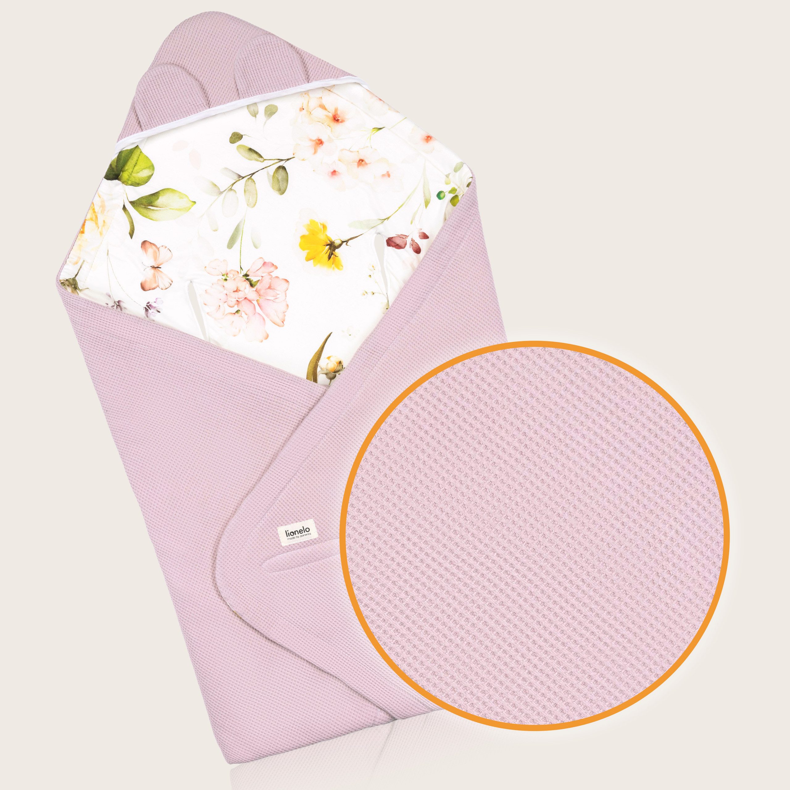 Kinderdecke TRAVEL SWADDLE BLANKET, lionelo, Hypoallergene Materialien/Bambus und Baumwolle/TOG 2,5
