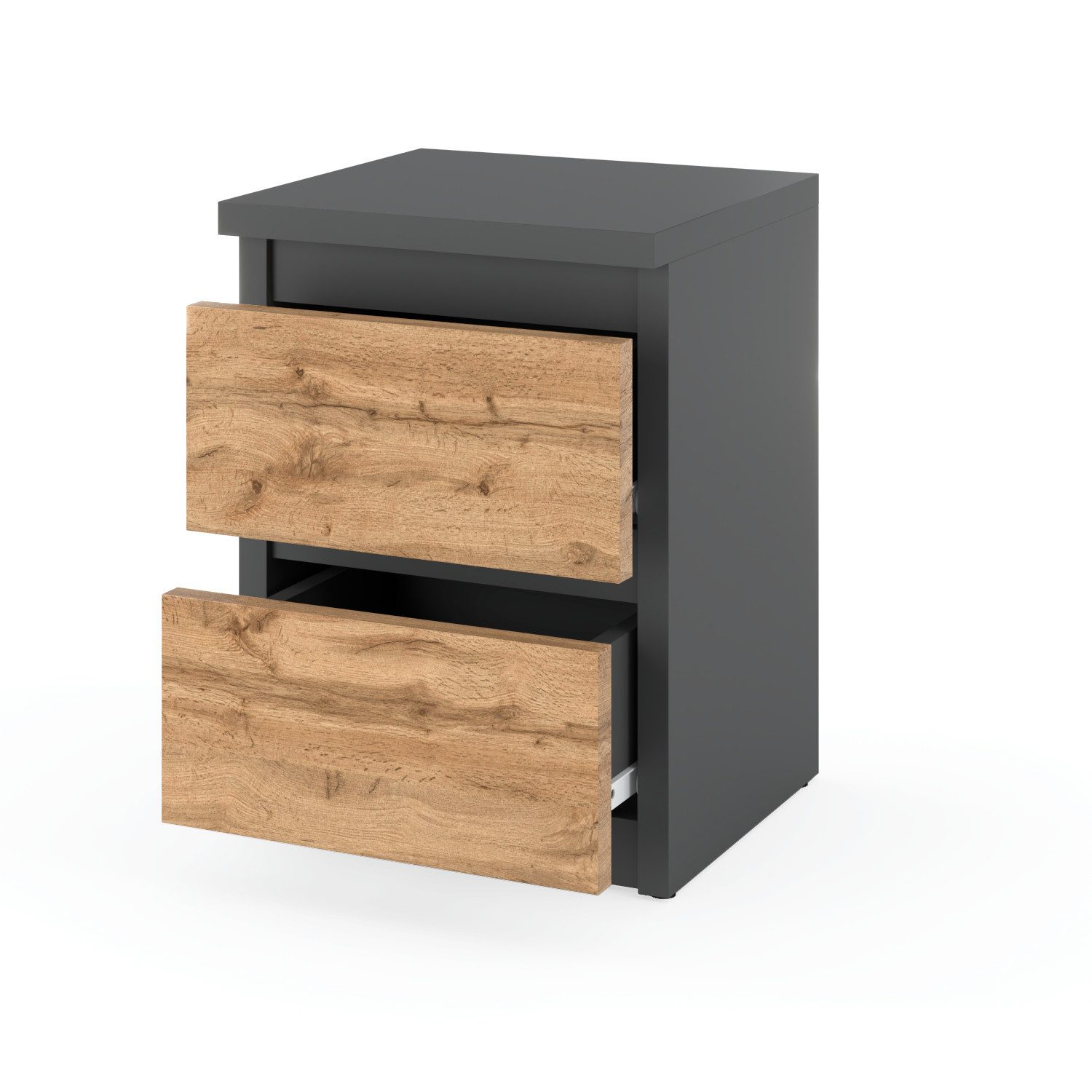 KOSETO Nachtkonsole, Nachttisch mit 2 Schubladen für Schlafzimmer, Büro - M günstig online kaufen