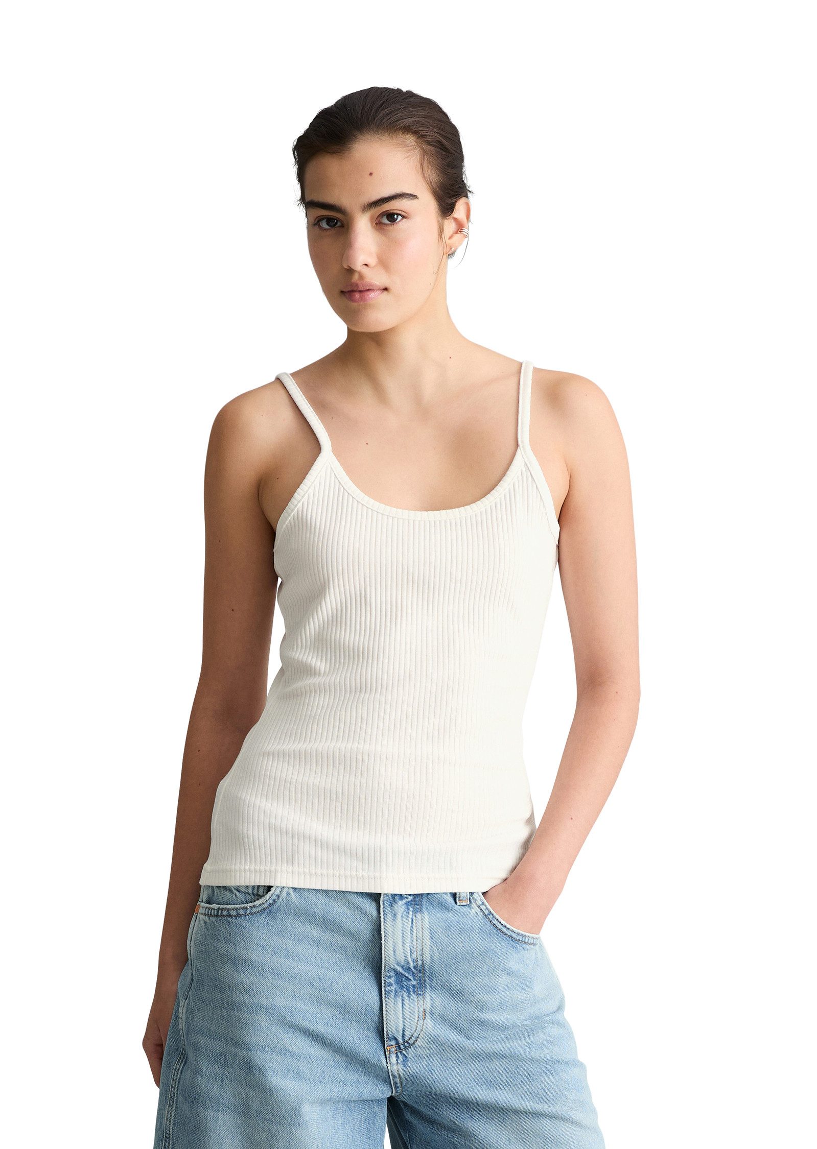 Marc O'Polo DENIM T-Shirt aus Rippjersey