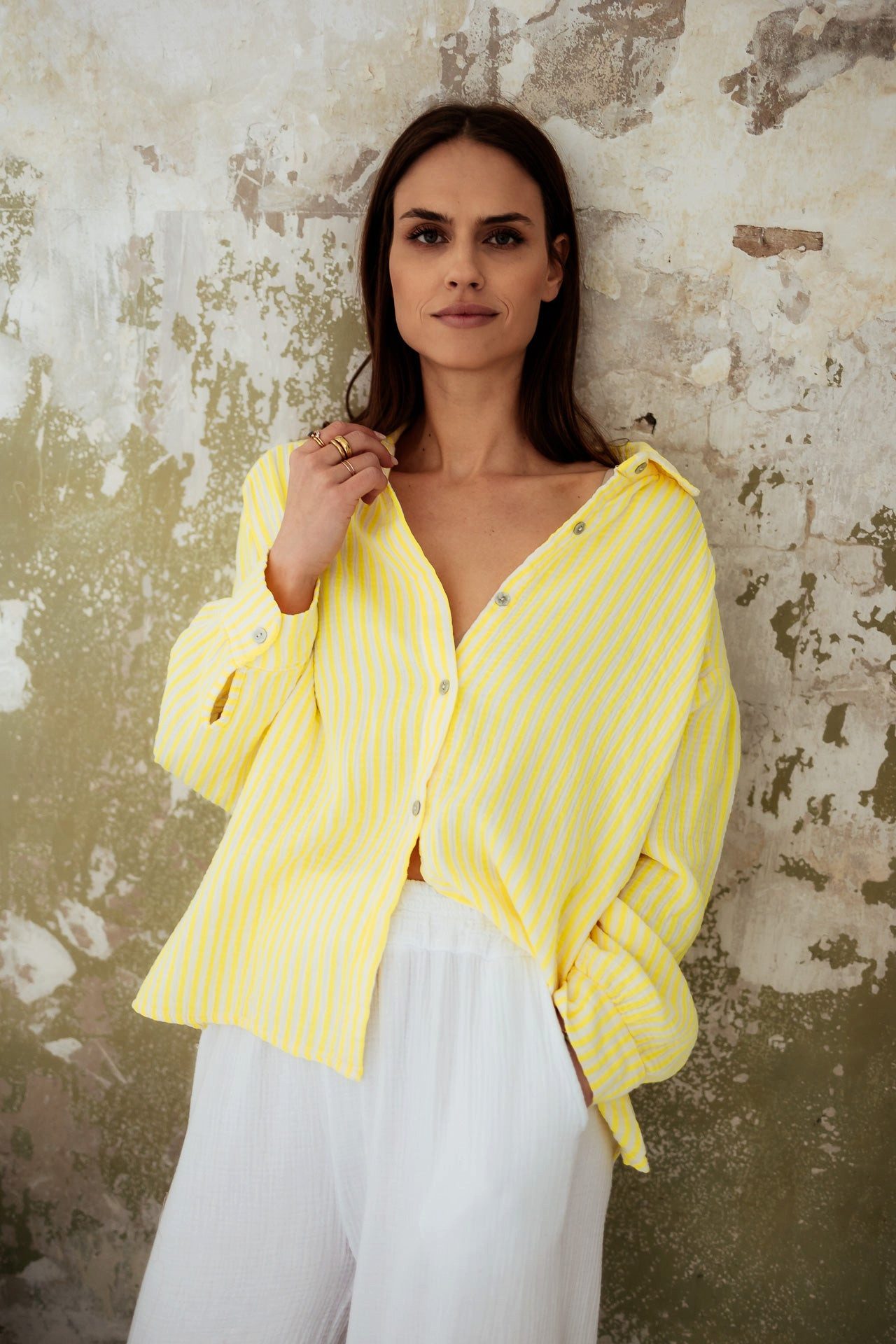 von Herzen Hemdbluse Kurze gestreifte Musselinbluse günstig online kaufen