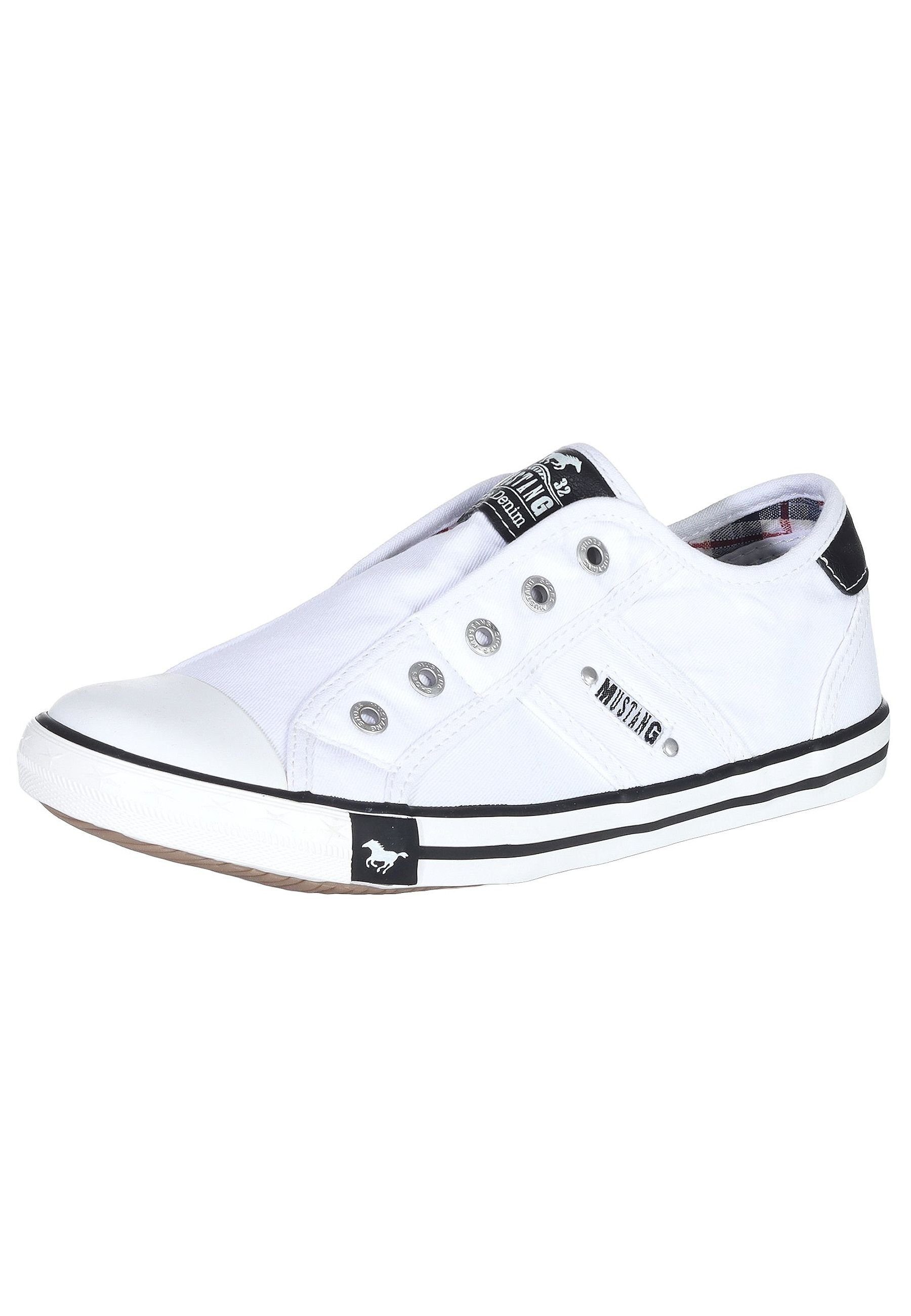 Mustang Shoes Slip-On Sneaker ohne Schnürsenkel, Slipper, Schlupfschuh mit praktischem Gummizug