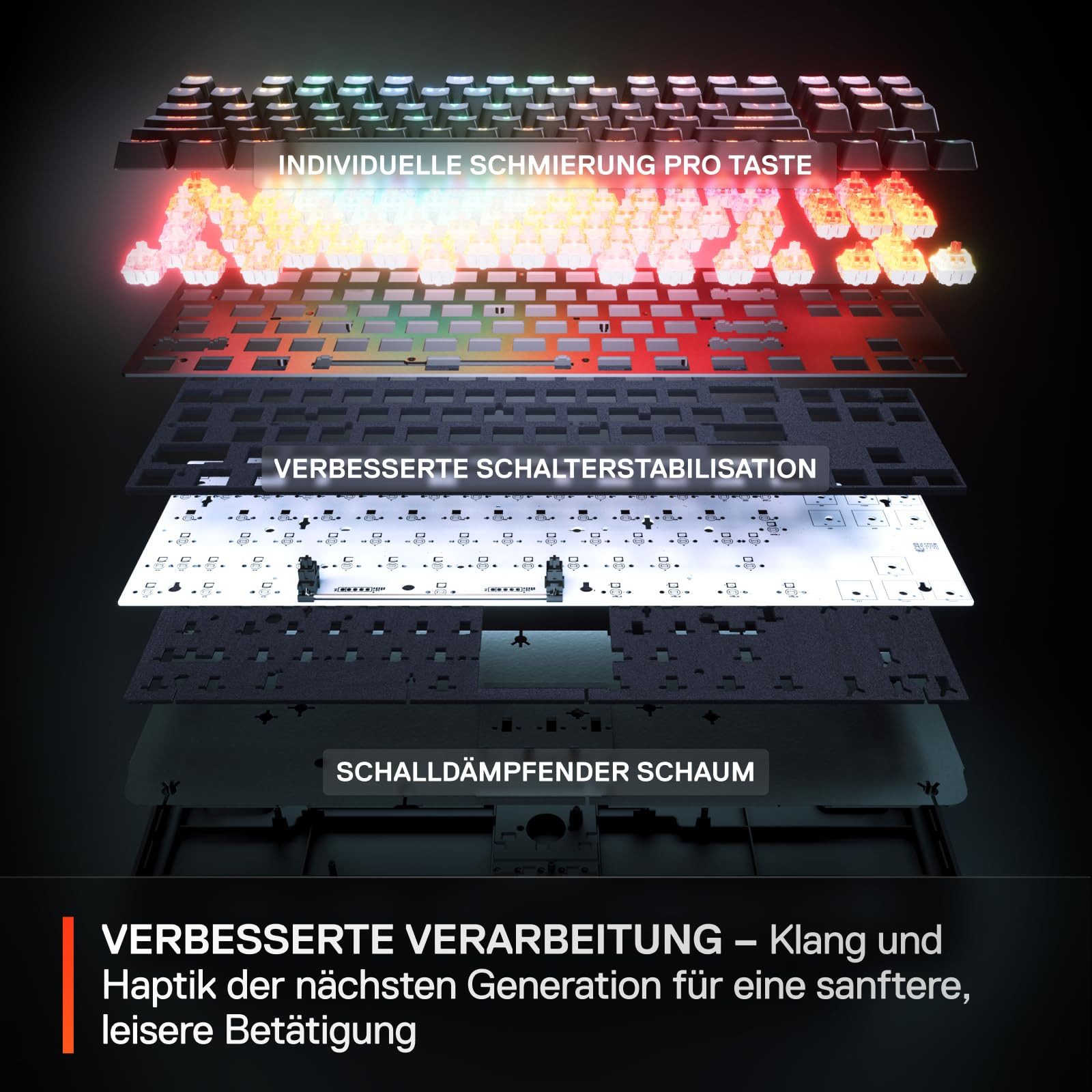 SteelSeries Apex Pro Mini Gen 3 DE Tastatur (Compacte Gaming-Tastatur mit anpassbaren Tasten)