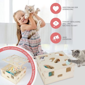 TWSOUL Futterlabyrinth Interaktives Katzenspielzeug, Intelligenz Fummelbox
