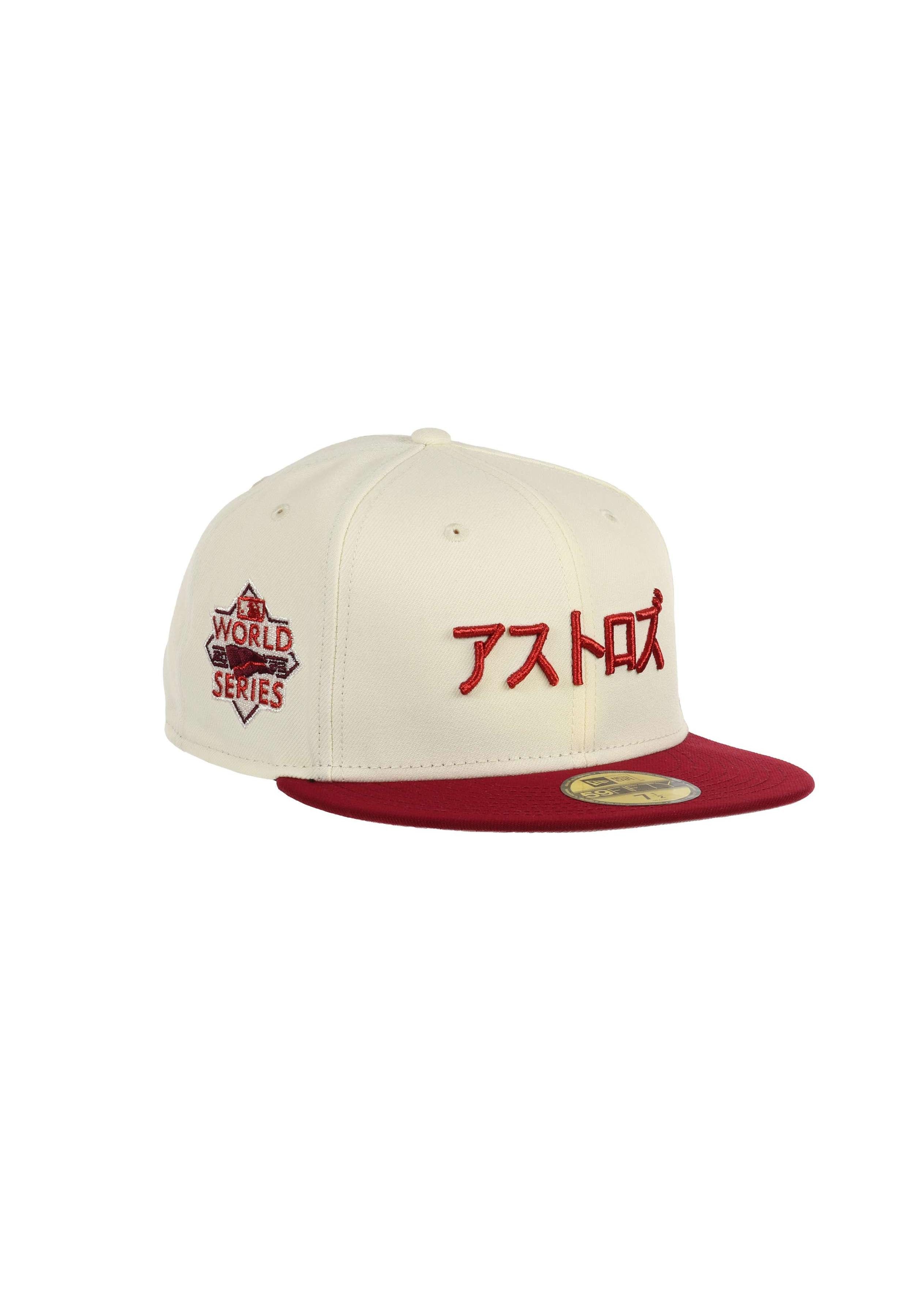 New Era Flat Cap Houston Astros MLB 2023 World Series Japan Edition Beige Rot 59Fifty B (1-St)