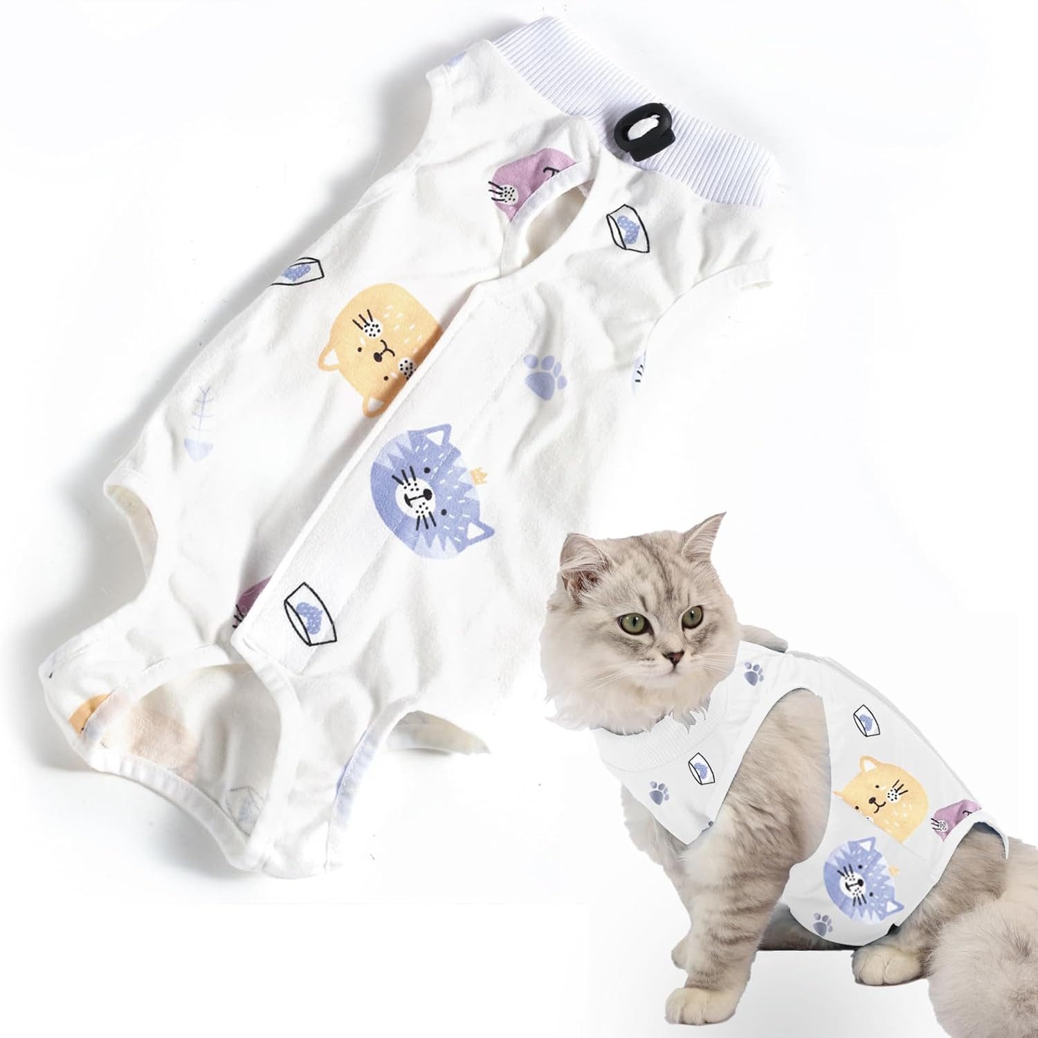 Beaface Tiermantel Operation Anti-Lecken Kastration Katzen-Bodysuit für OP-Genesung