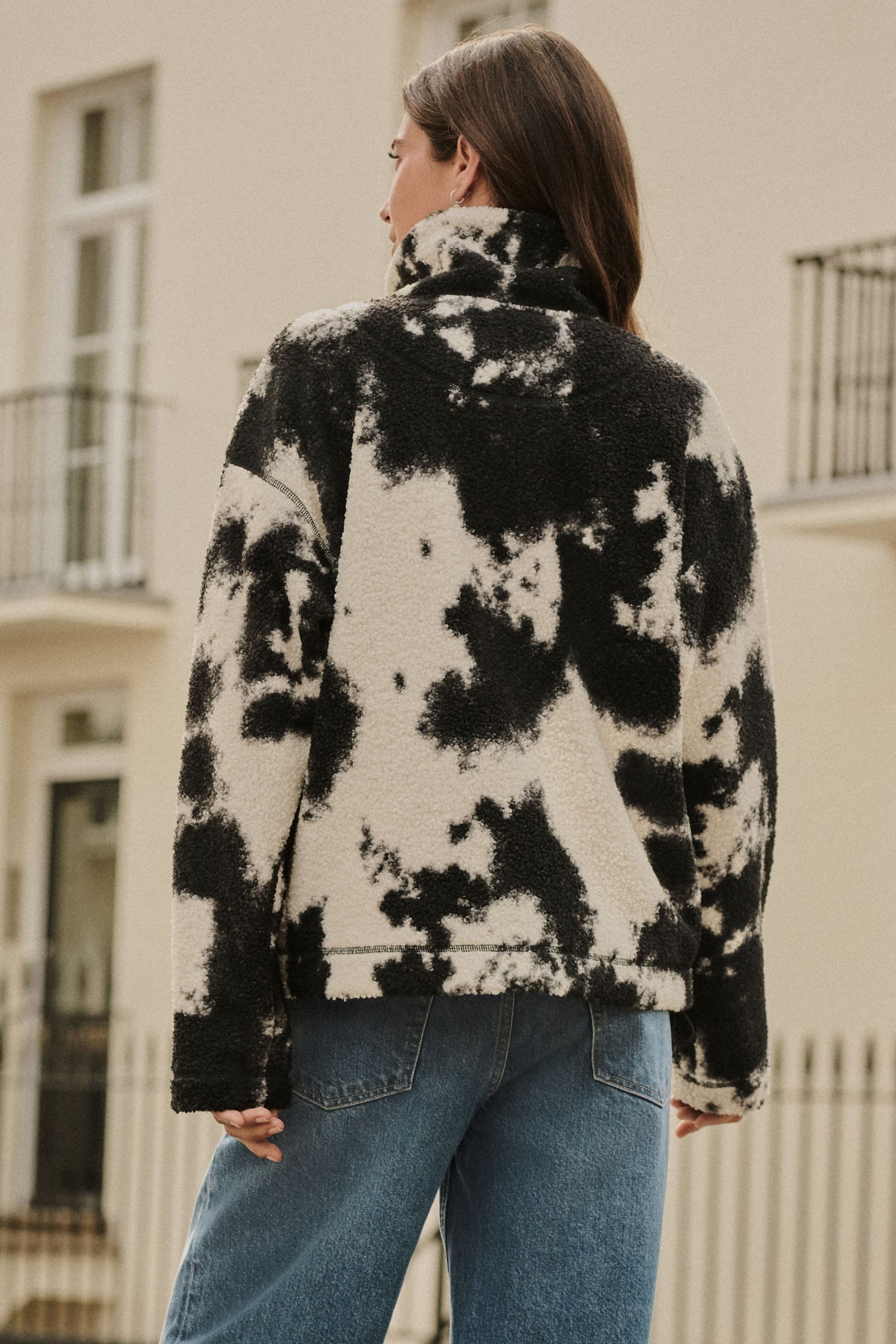 Next Fleecejacke Troyer aus Teddy-Borg, Kurzgröße (1-St) günstig online kaufen