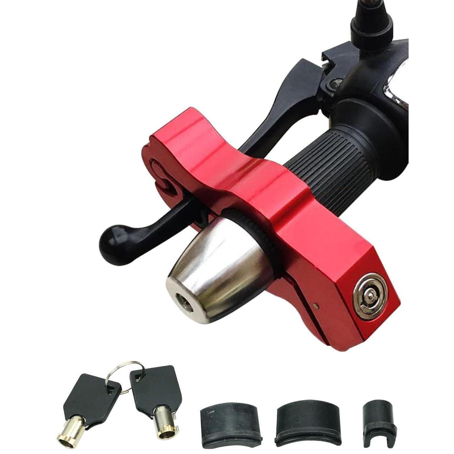 LuxusKollektion Handhebelschloss Motorradschloss Diebstahlschutz Mopeds Roller Dirtbikes Rot