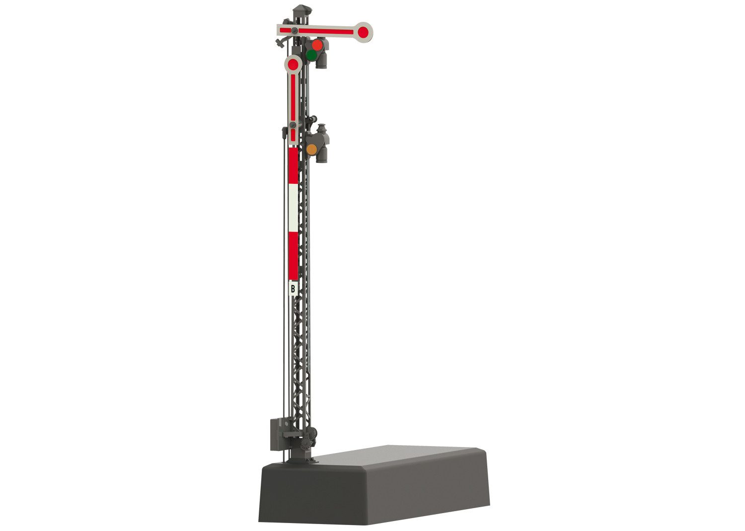 Märklin Modelleisenbahn-Signal Hauptsignal mit Gittermast (Hp 0 / Hp 1 / Hp 2) - 70415, Spur H0