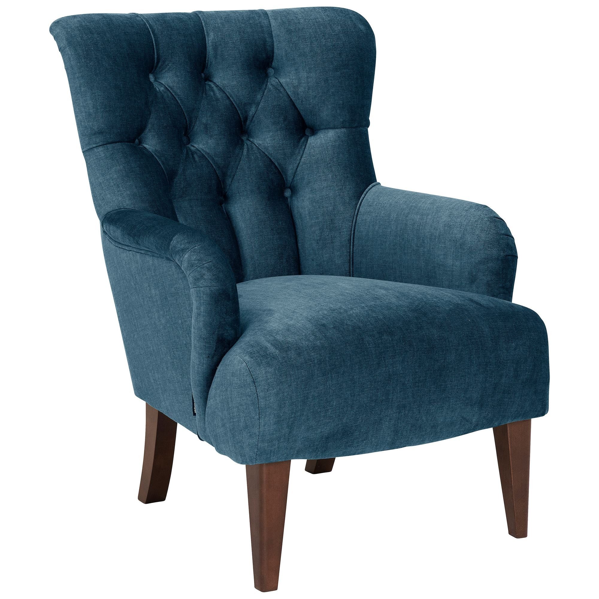 58 aufm Kessel Sessel Polstersessel Kaiya Samtvelours dunkelblau (Lieferung bis Verwendungsstelle, 1-St., Polstersessel), Bezug und Farbe individuell wählbar für persönliches Wohnambiente