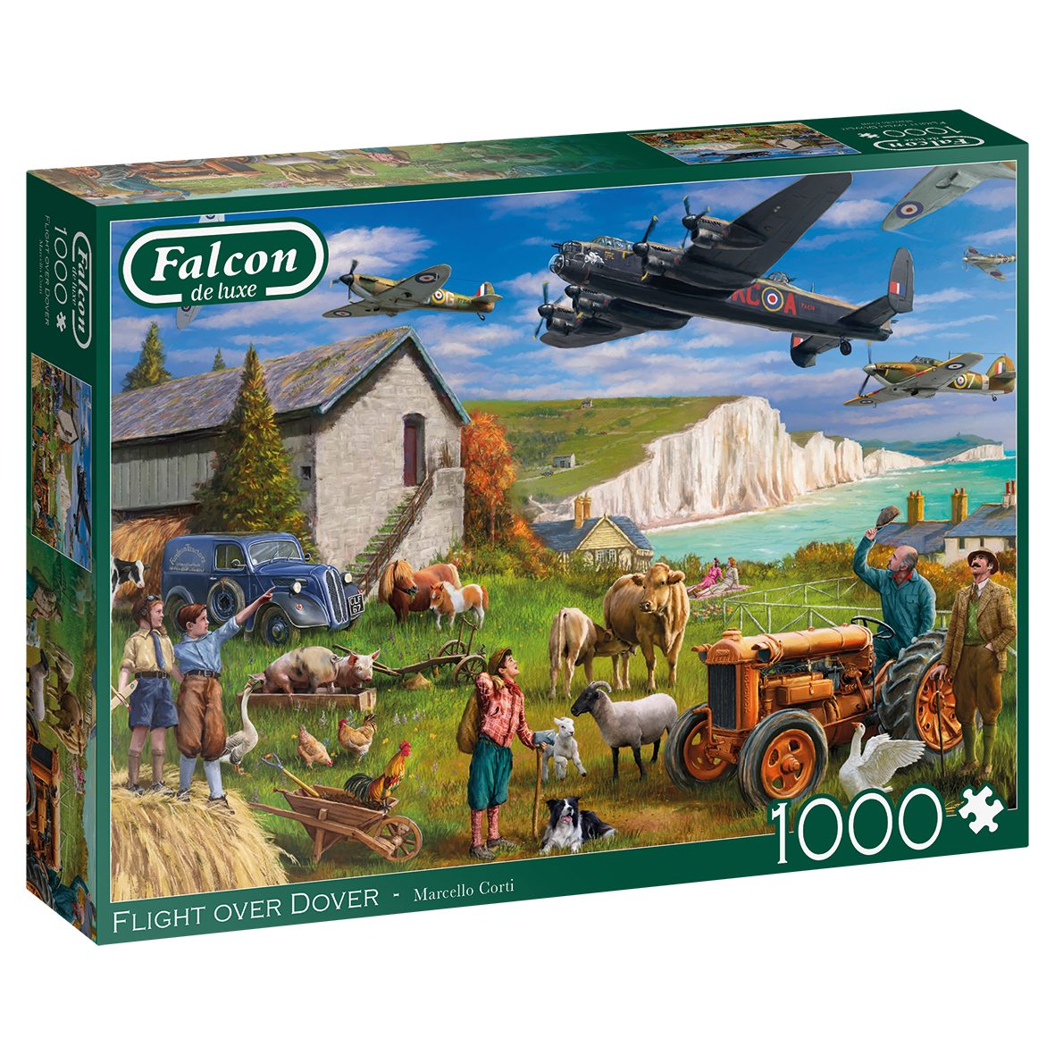 Jumbo Spiele Puzzle Flug über Dover 1000 Teile Puzzle, 1000 Puzzleteile, Made in Europe