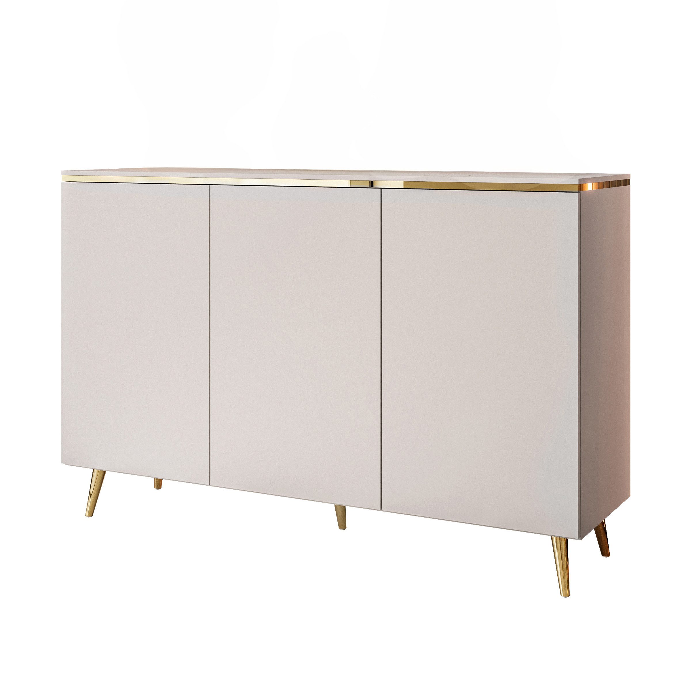 Kommode AURORA II Kaschmir Hängende Anrichte mit Dreitürige oder auf Beinen