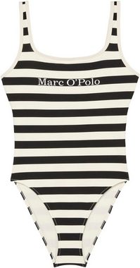 Marc O'Polo Badeanzug tiefer Rückenausschnitt, Logoschriftzug vorn