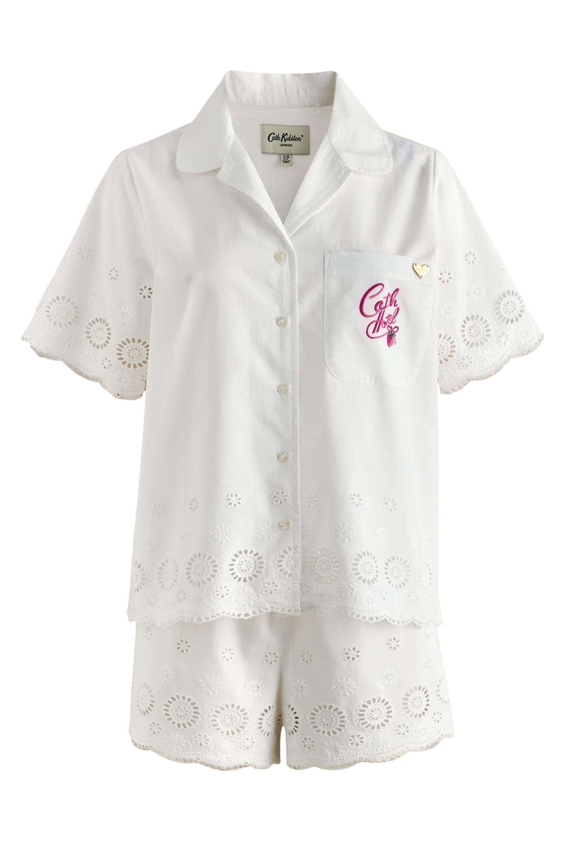 Cath Kidston Pyjama Cath Kidston kurzer Schlafanzug mit Lochstickerei (2 tlg)