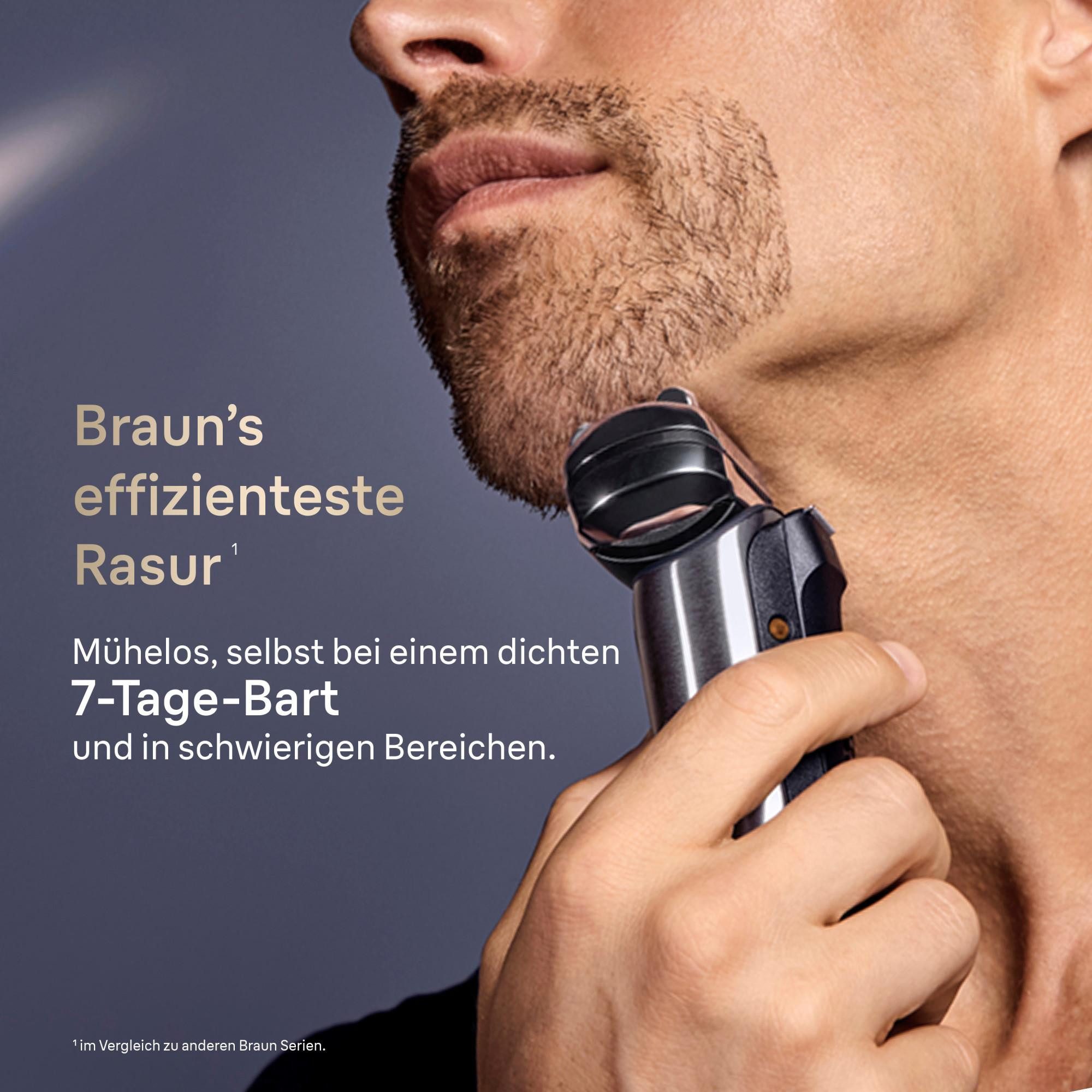 Braun Elektrorasierer NEVO 17000cc, Wasserdichter Akku-Rasierer mit 5 Klingen – Bild 4 von 5