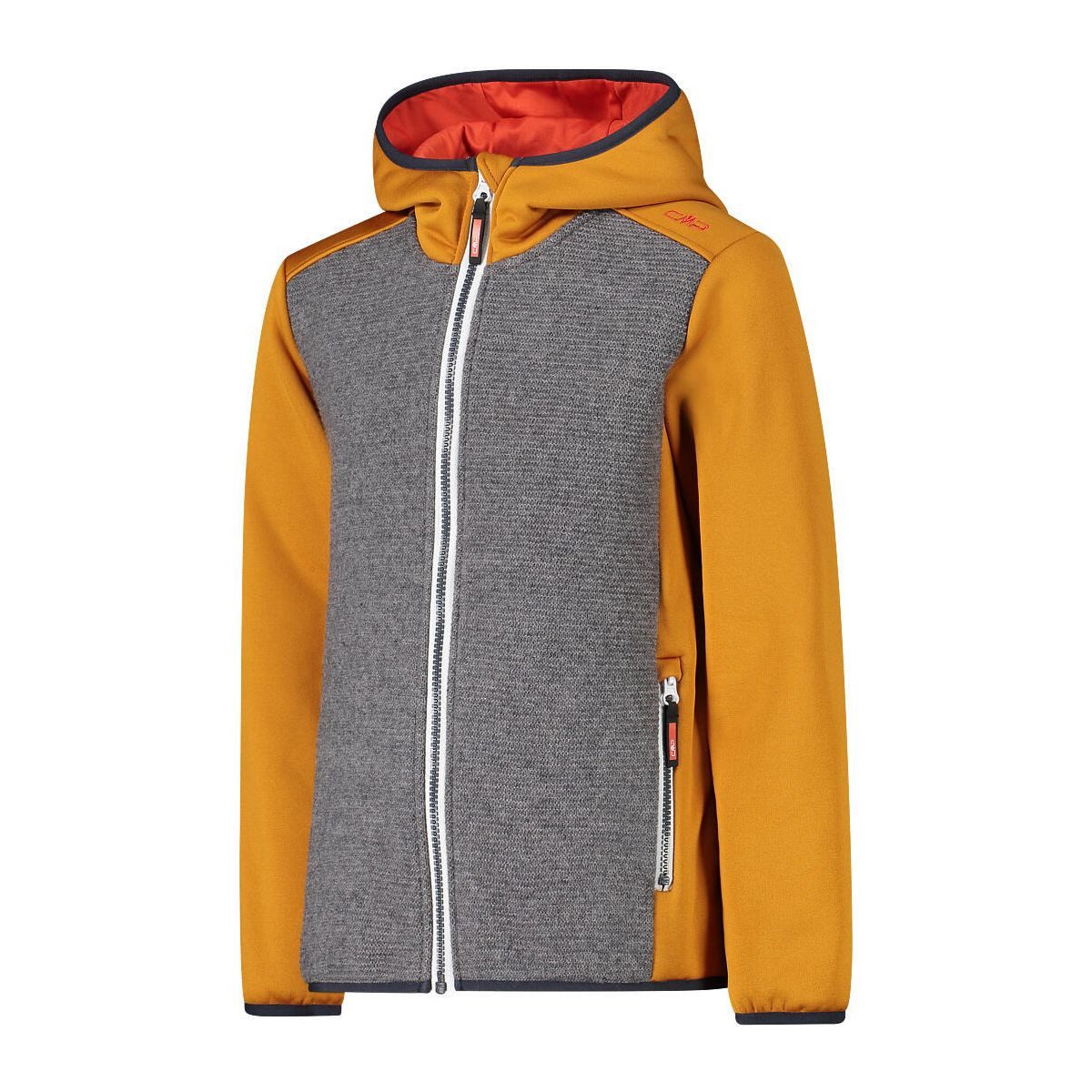 CMP Fleecejacke KID Jacket FIX Hood Hybride Jungenjacke Stretch-Performance und Wooltech