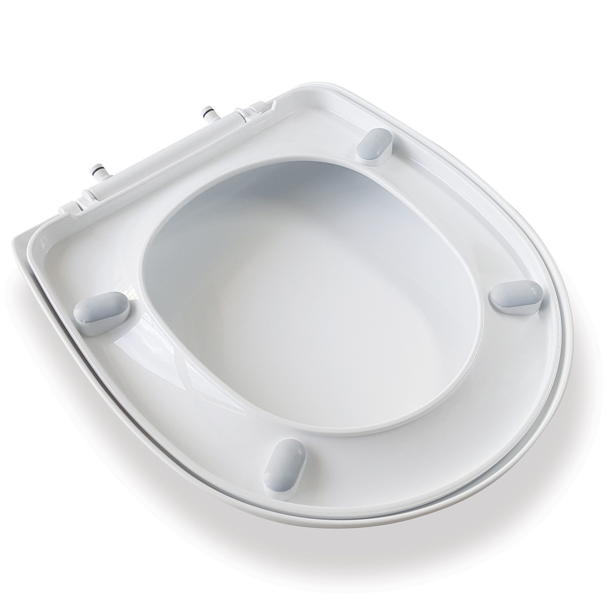 Aqua Bagno WC-Sitz Absenkautomatik Toilettendeckel abnehmbar WC-Deckel (WC-Sitz, WC-Deckel, 1-St)