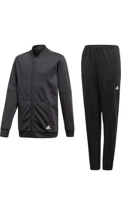 adidas Sportswear Freizeitanzug YB ICONIC SUIT CARBON/WHITE