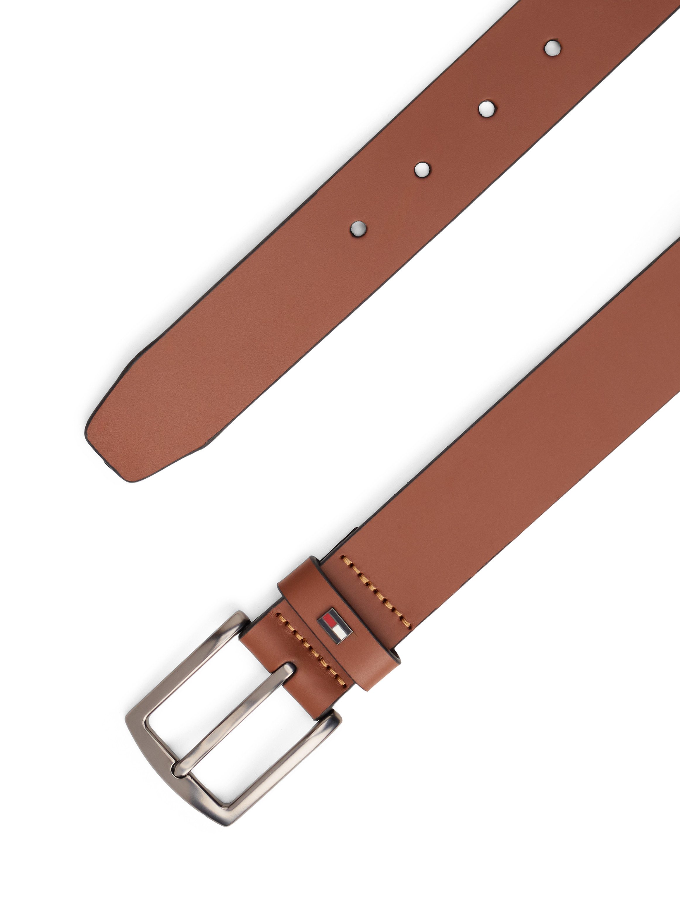 Tommy Hilfiger Ledergürtel DENTON 3.5 cm breit EXT Einfachdornschließe, Metalllogo