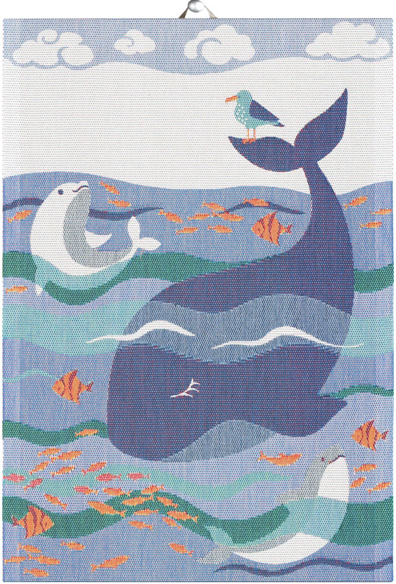 (1-tlg., cm, Whale 1 Geschirrtuch Ekelund Geschirrtuch), gewebt Küchenhandtuch Pixel 35x50 (3-farbig) x